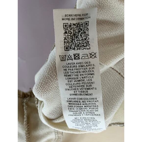 AS YOU Women's Beige Mesh Long Sleeve Crewneck Crop Top SZ 6 - Picture 10 of 10